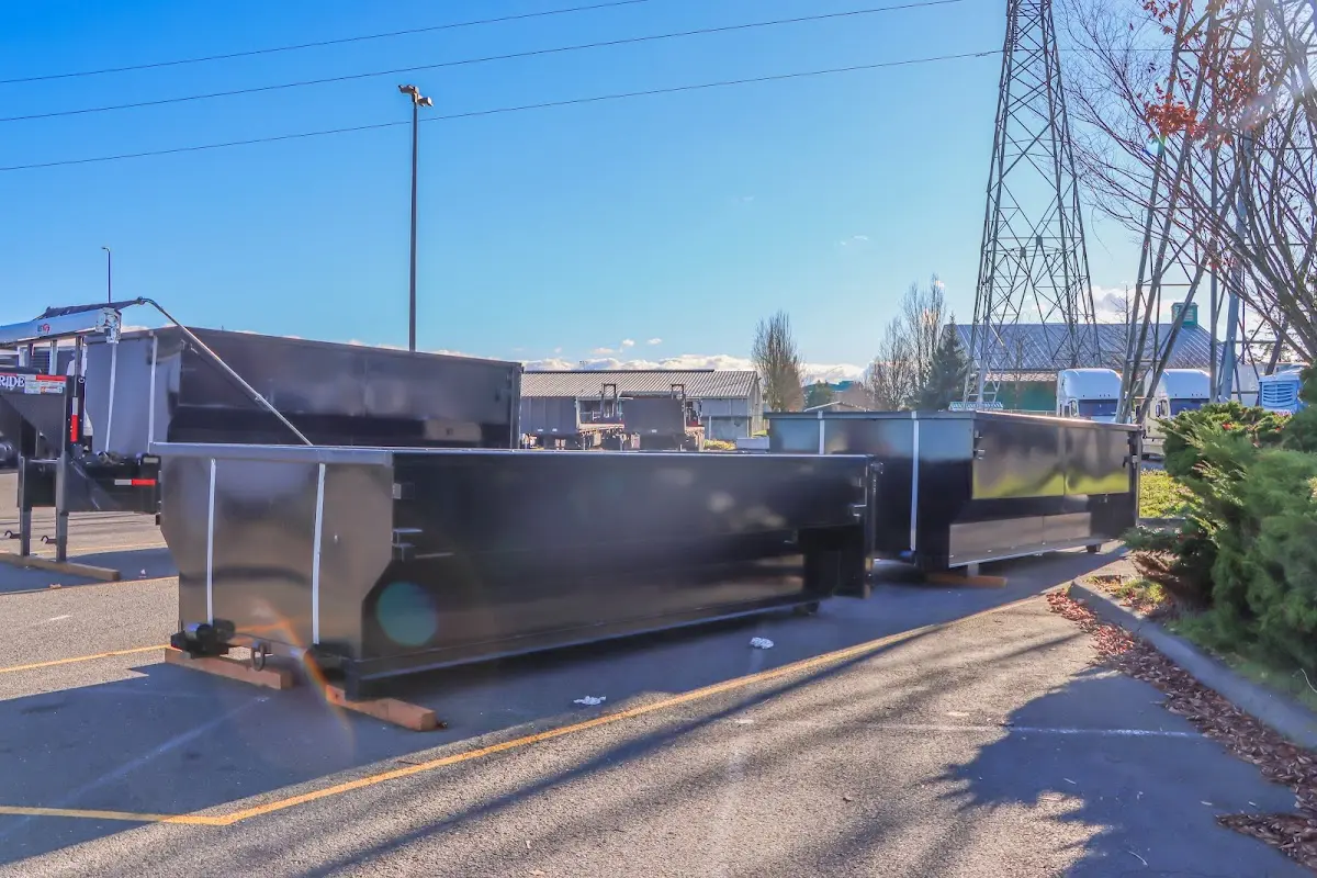 Roll-off dumpster ready for waste disposal at job site for Estate Cleanout Dumpster Rental in Hopewell